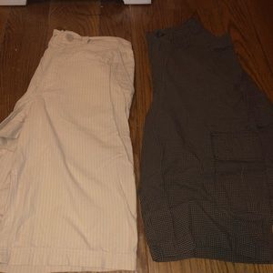Tan and brown men’s shorts